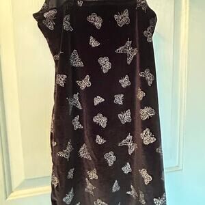 Black velvet butterfly dress